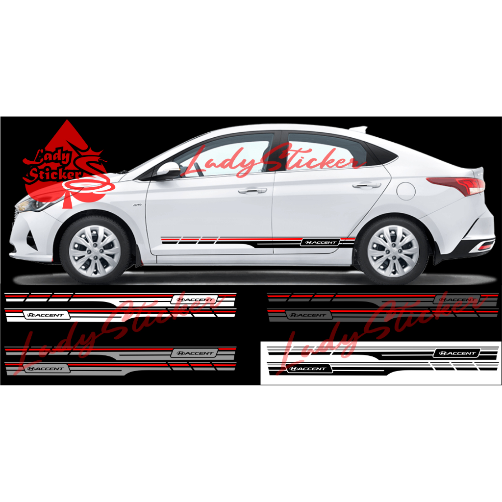 Sticker stiker mobil acent cutting sticker mobil hyundai acent