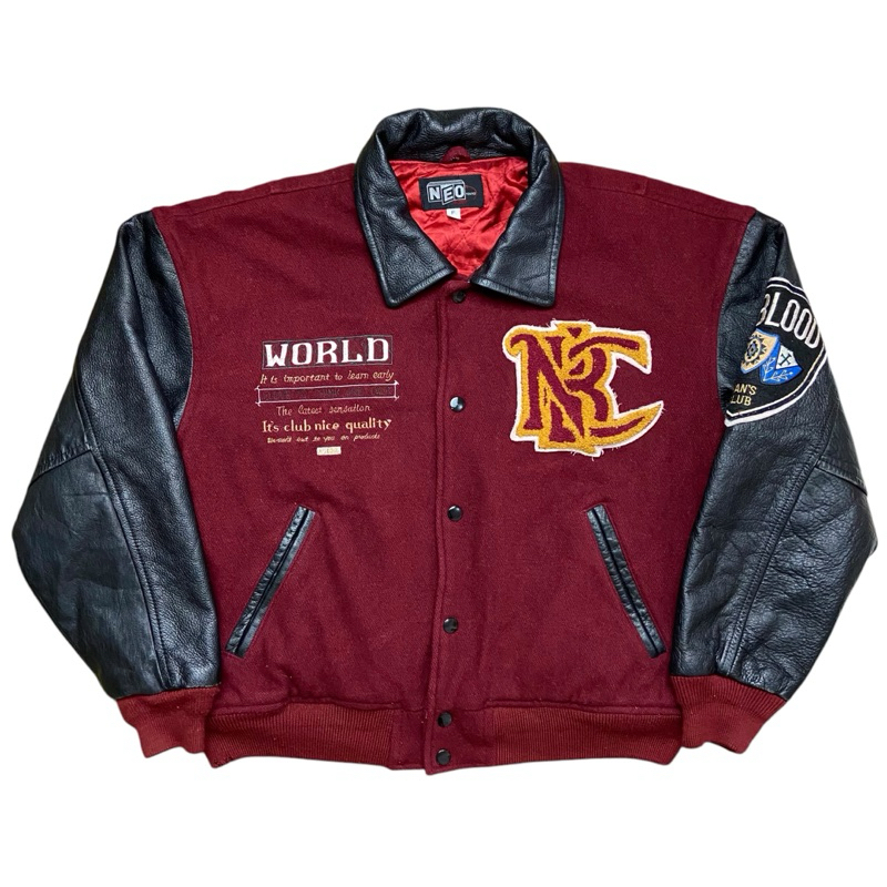 VINTAGE VARSITY  NEOBLOOD LEATHER JACKET