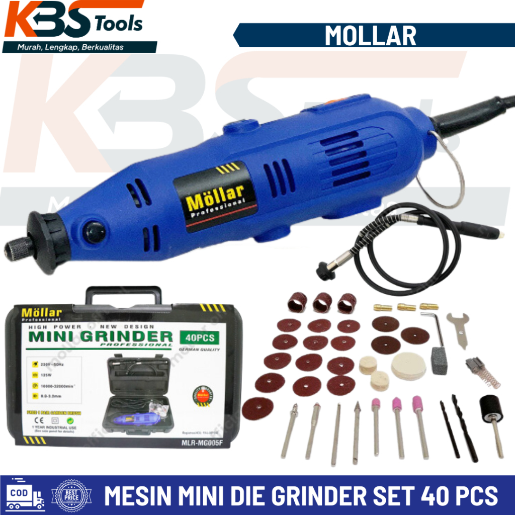Alat Bonsai Bor Ukir Set 40 PCS Mini Die Grinder - Bor Cun MOLLAR