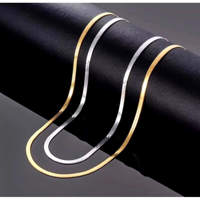 KALUNG TITANIUM PRIA MOTIF RANTAI BAHAN ANTI KARAT KALUNG PRIA KALUNG CANTIK ANTI KARAT