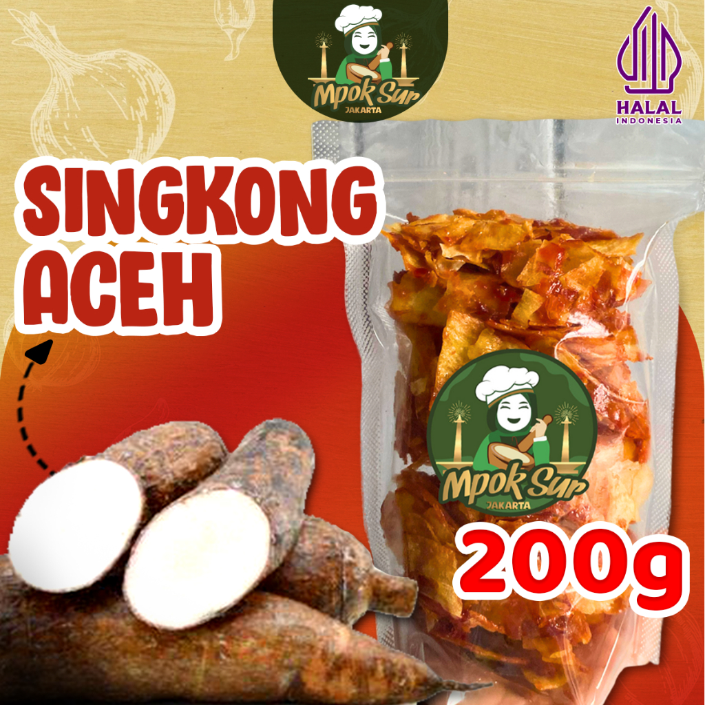 

Mpok Sur - Keripik Singkong Asli Khas Aceh Gula Aren Asli Non MSG