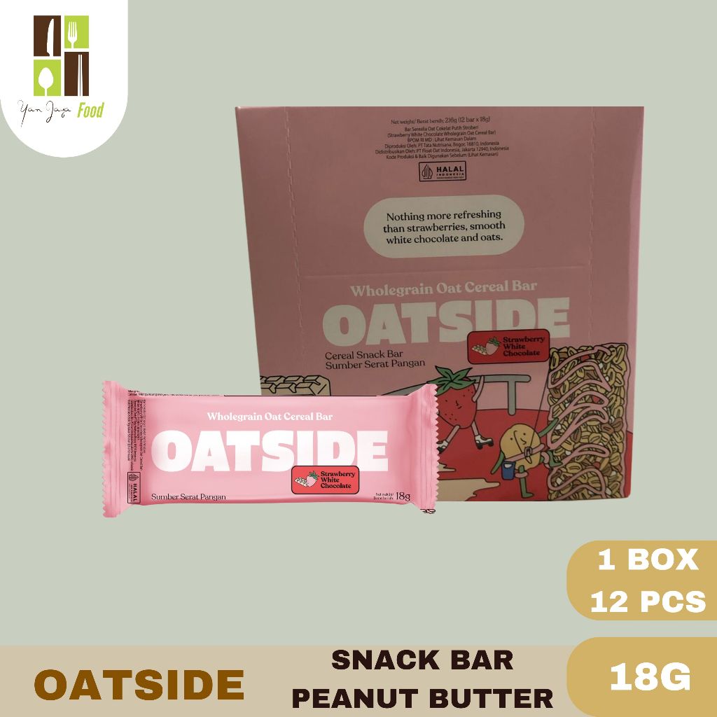 

NG Oatside Snack Bars / Cereal Snack Bar Rasa Peanut Butter / Chocolate / Stroberi 18G 1 BOX / 12