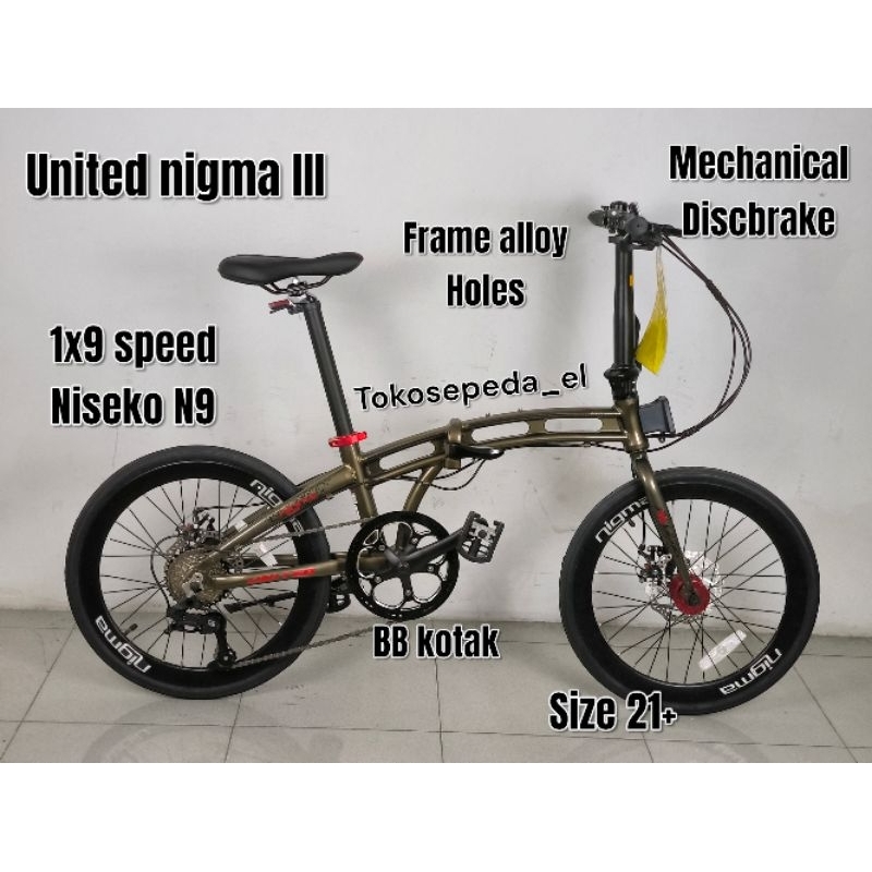Big Promo sepeda lipat united nigma III (3) 20+ inch clearen sale
