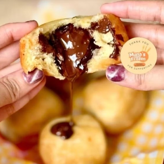 

Roti goreng mini coklat lumer isi 10