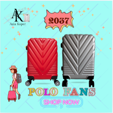 KOPER Tipe 2037 18 Inch Koper Polo Fans Koper Kabin Koper ABS Koper Umroh Koper Travel