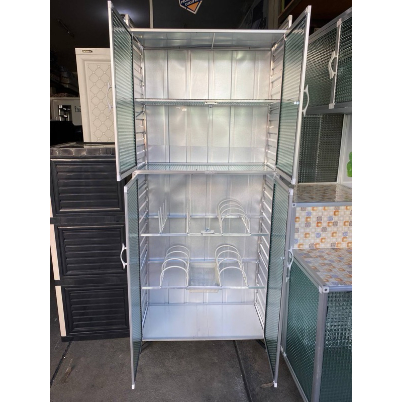 lemari rak piring kaca