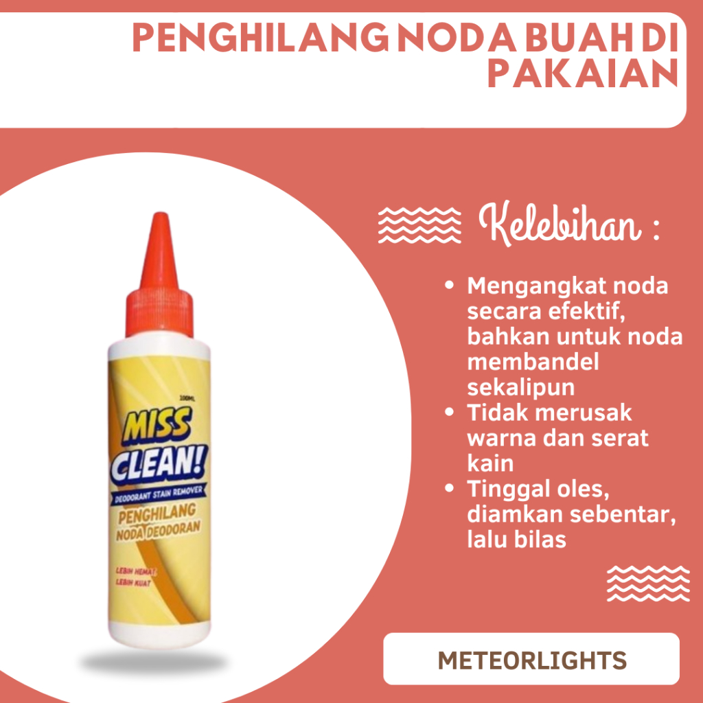 Penghilang Noda Deodoran Kuning di Pakaian Pembersih Noda Deodoran Kuning