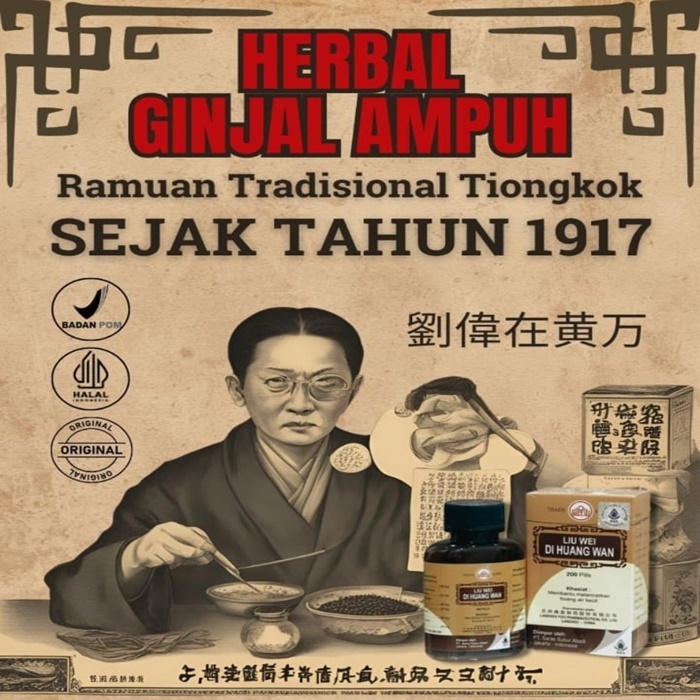 obat Ginjal cina Alami bpom atasi batu ginja gagal ginjal Kencing batu Radang Prostat infeksi Ginjal