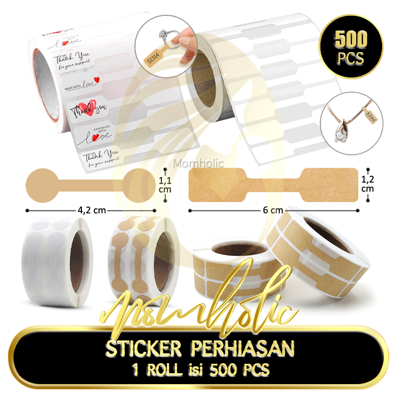 

STICKER Label Perhiasan untuk Cincin Gelang Kalung stiker 1 roll isi 500 pcs