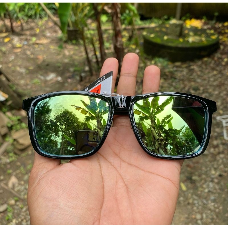 Kacamata Hitam Gaya RB space hijau unisex