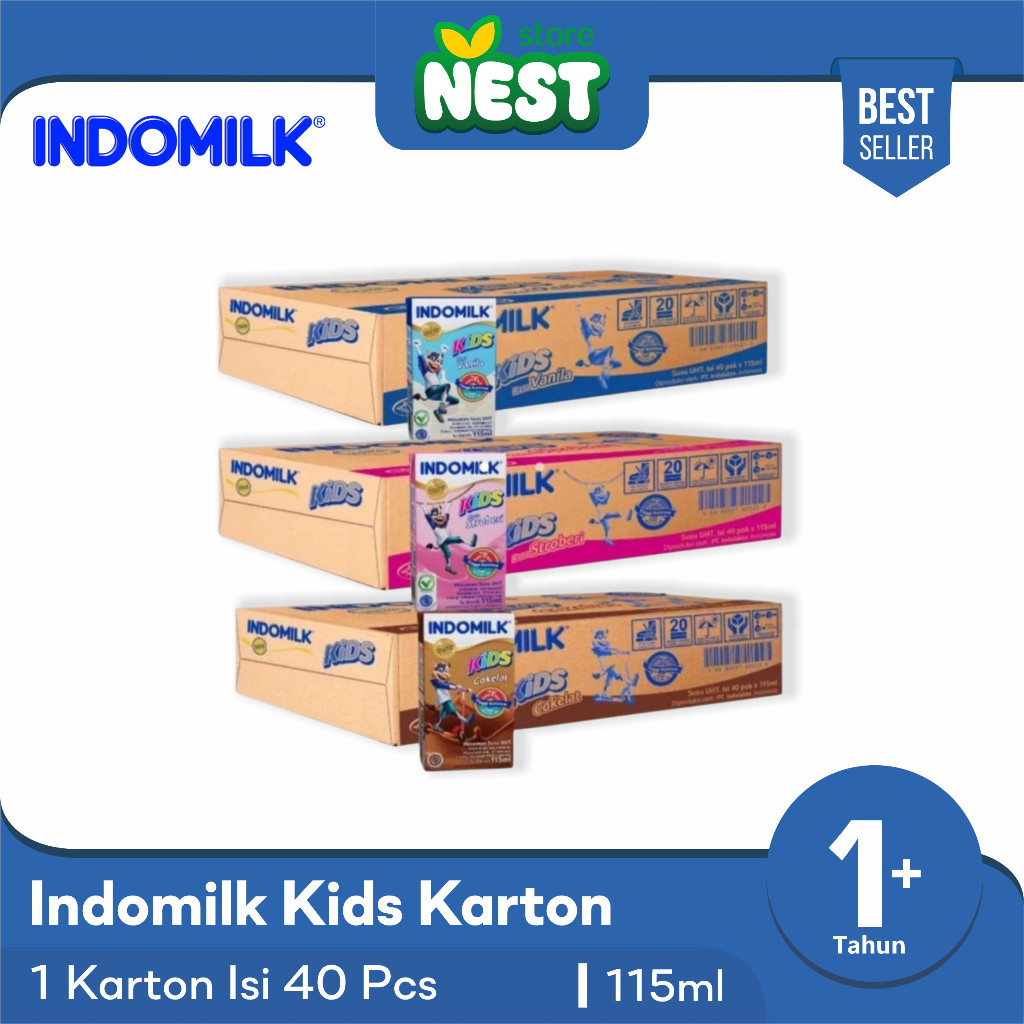 

SUSU INDOMILK KIDS 115ml 1karton(isi 40 pcs)