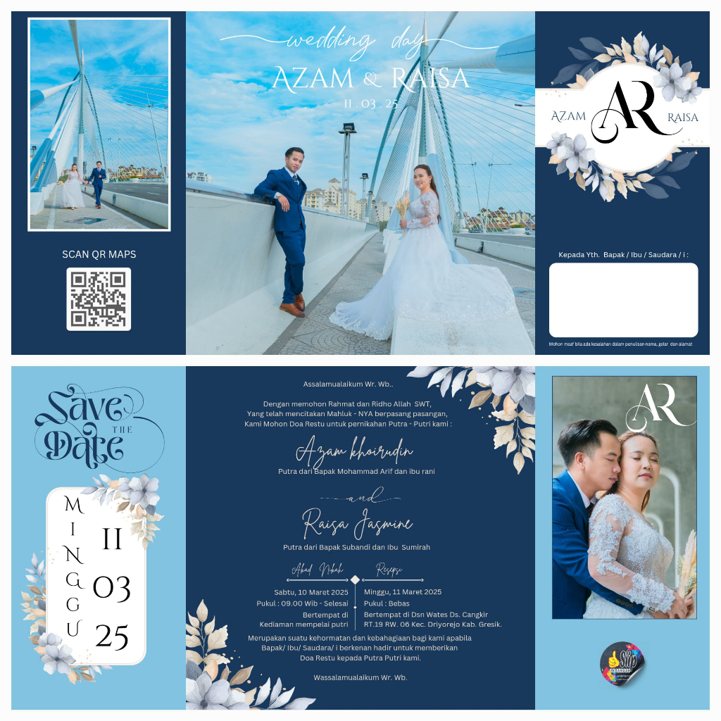 UNDANGAN PERNIKAHAN CUSTOM - UNDANGAN NIKAH FULL COLOR AESTETIC SERIES