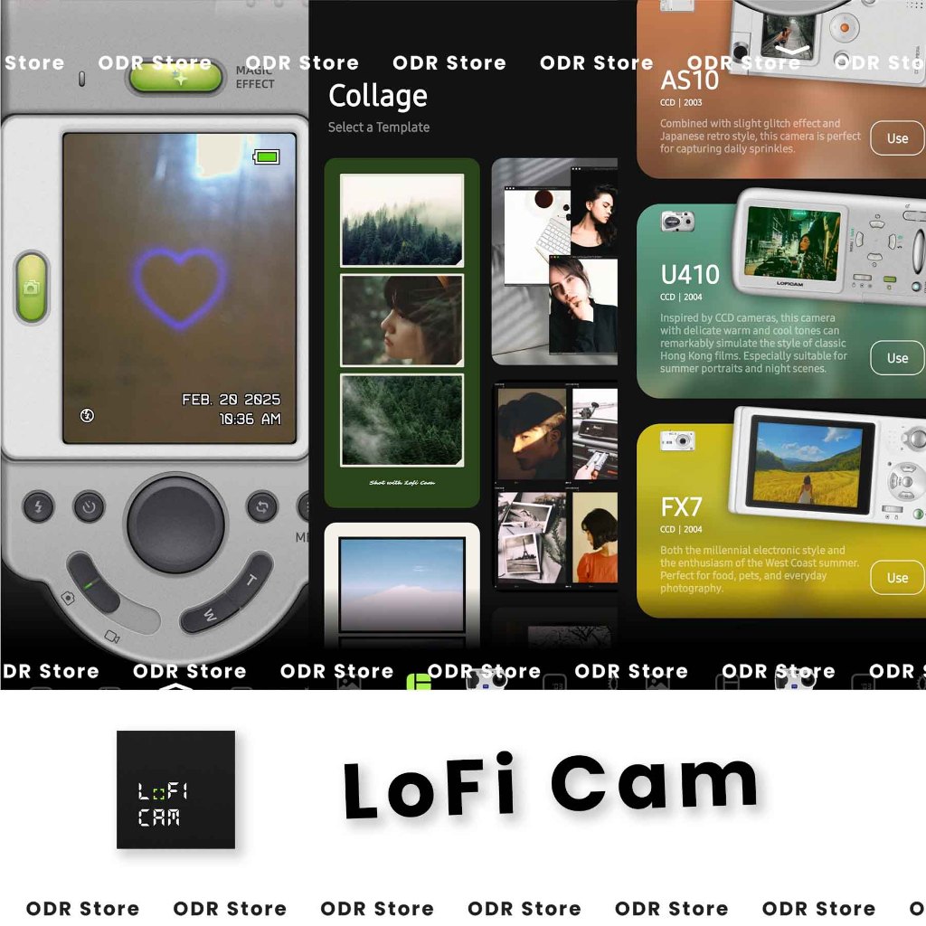 lofi cam Fullpack Lifetime Kamera Retro Vintage Filter CCD
