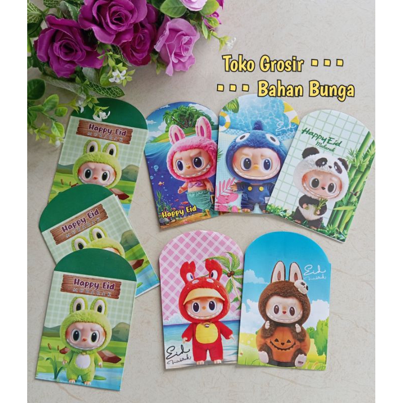 

10 Pcs Angpau Labubu Viral - Amplop THR Labubu Series - 10 Lembar Amplop Murah