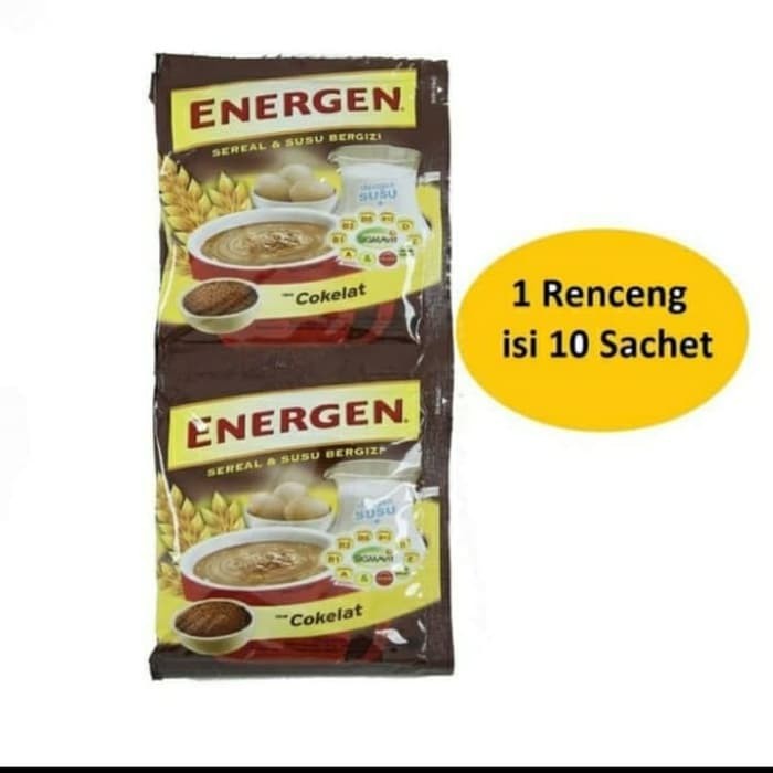 

Energen Sereal dan Susu 35 Gram [1 Renceng = 10 Sachet] - Cokelat