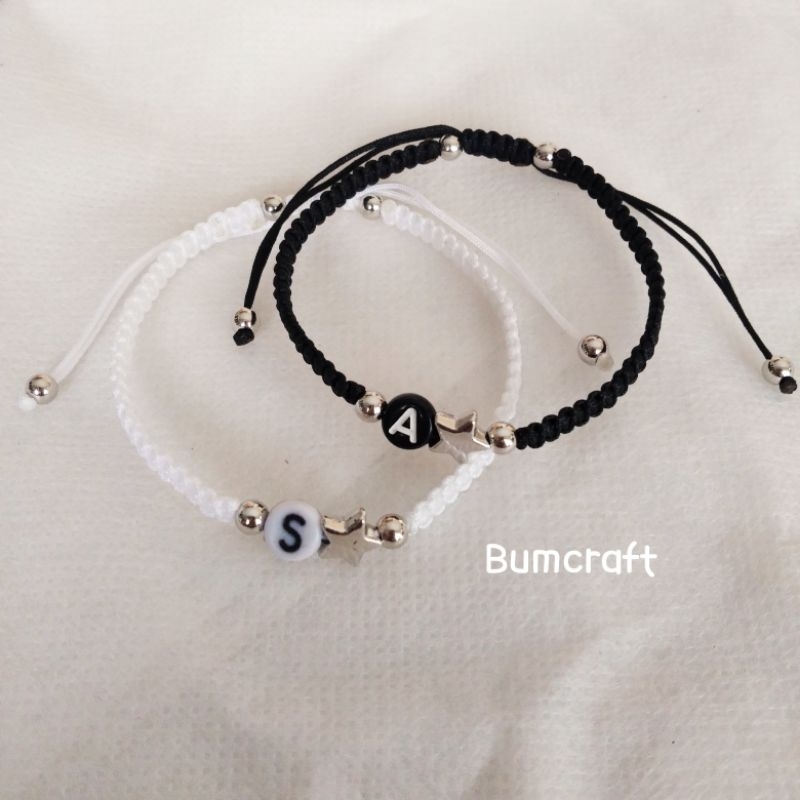 Gelang serut inisial cantik aesthetic