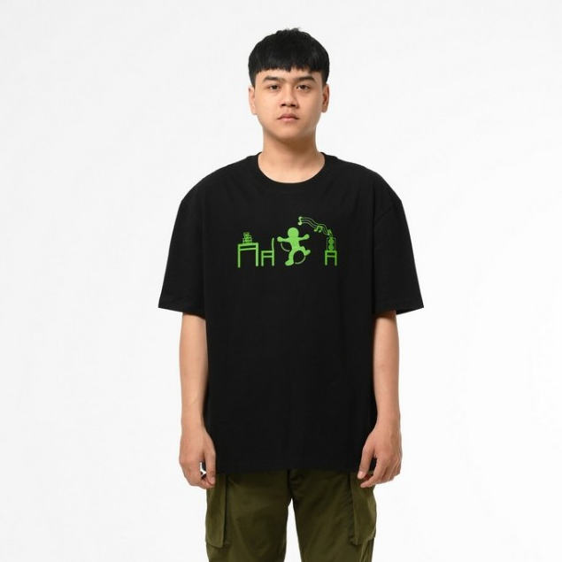[ORI] 3Second Kaos Pria Capmart Kaos Pria Lengan Pendek Oversized Fit Katun Music Yellow C121224 Uni