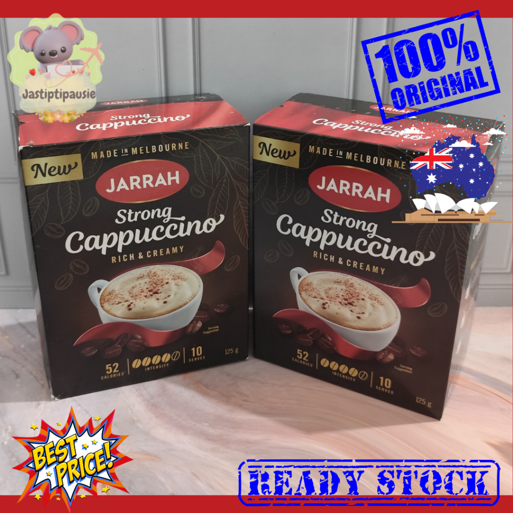 

Jarrah Strong Cappuccino Coffee French Vanilla Classic Cappuccino Dark Hot Choc Sachets AUSTRALIA