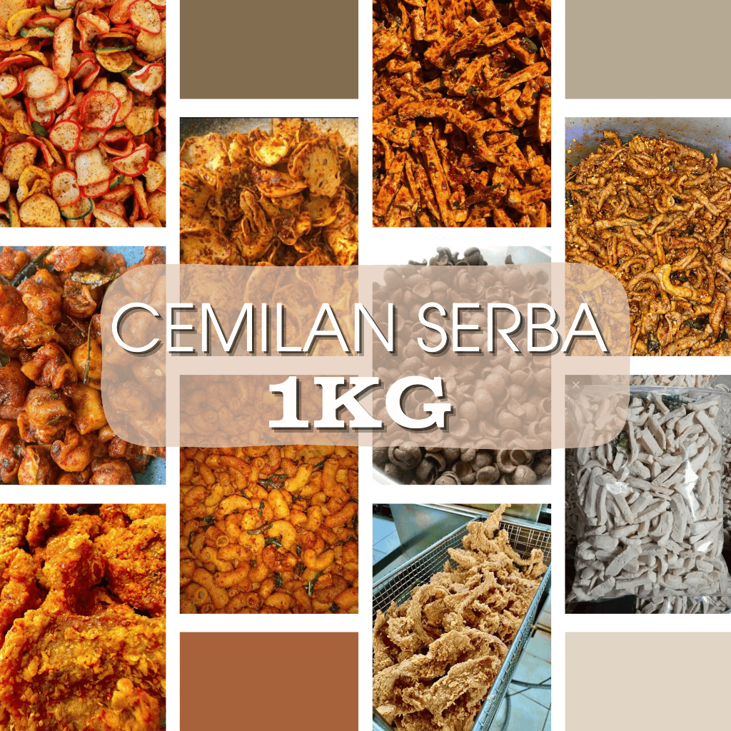 

CEMILAN RENYAH GURIH DAUN JERUK SERBA 1KG BASRENG,KRIPIK KACA,USUS KRISPI,SOTONG,MIE GULUNG,CIMOL,MAKARONI,BASRENG KOIN,KRIPIK SEBLAK PILUS ORI