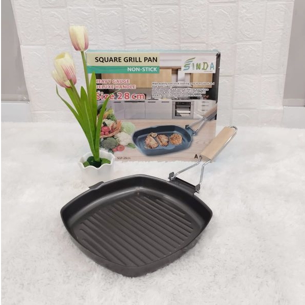 SINDA- SQUARE GRILL PAN 28CM (A627)