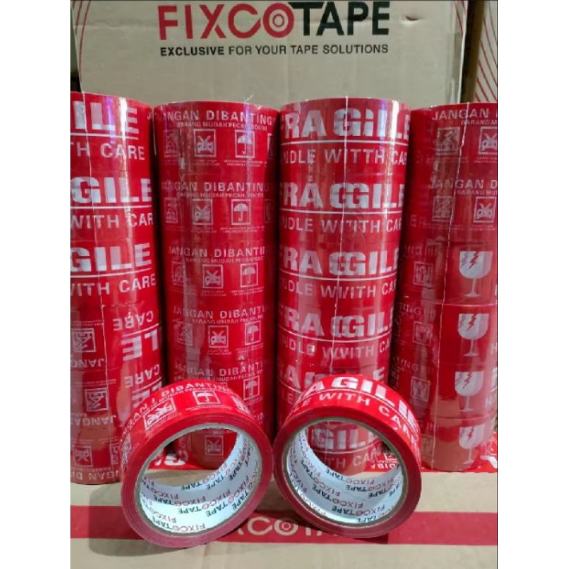 

Lakban Fragile Merah | 48MM X 90 Yard Jangan Dibanting 2 Inch /ROL | Lakban Fragile Merah Unboxing 48mm 90yard