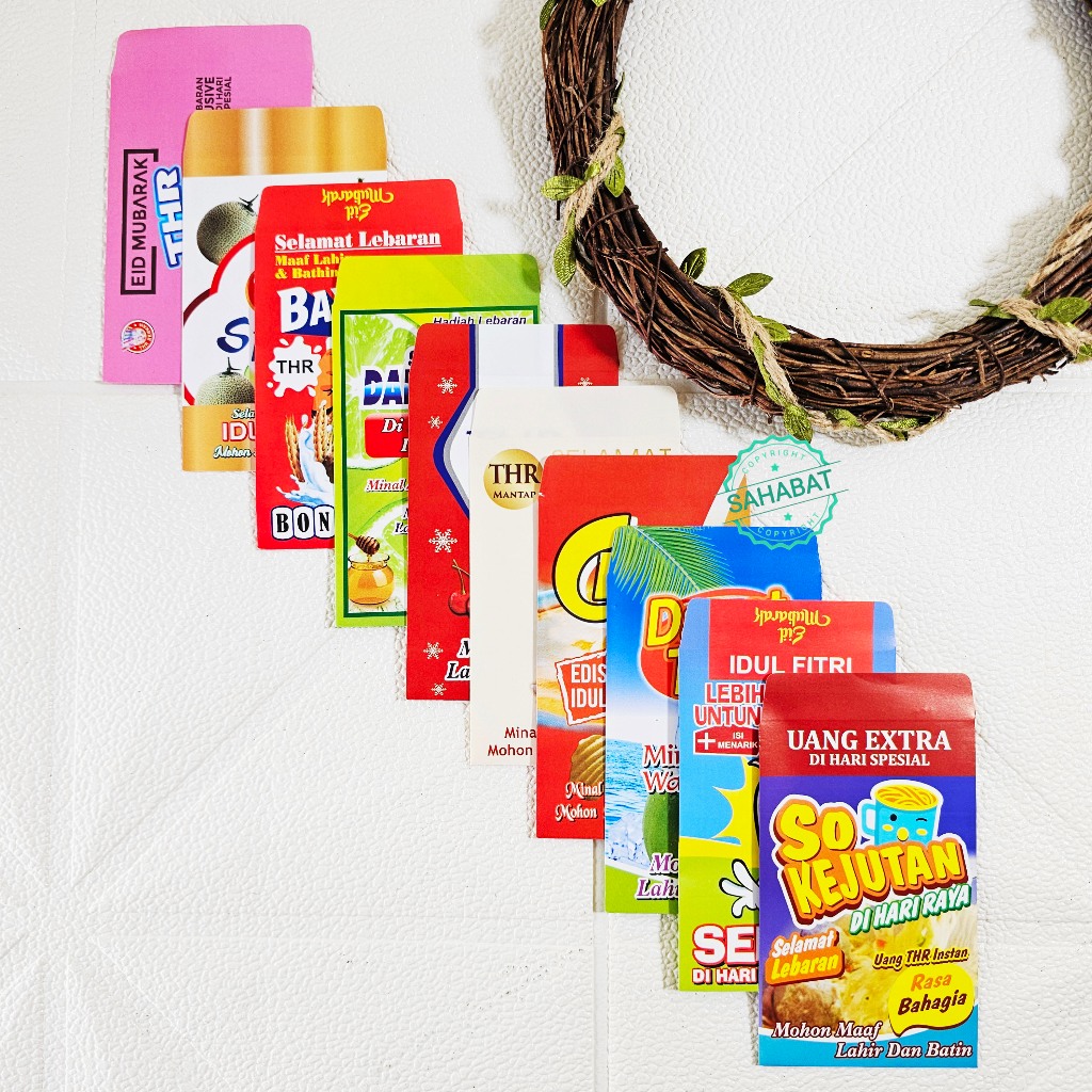 

10 PCS AMPLOP/ ANGPAU LEBARAN MOTIF SNACK MEDIUM / AMPLOP LUCU UNIK MURAH