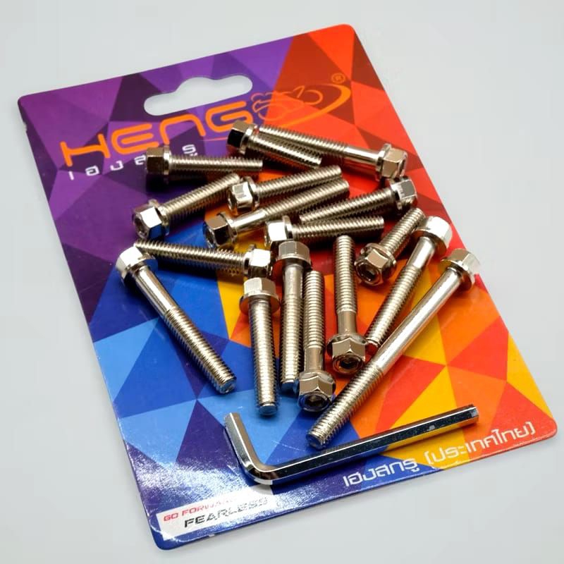 TERBARU BAUT 2 KUNCI THAILAND WARNA CHROME  SET BAK MESIN KANAN KIRI RX KING RXZ