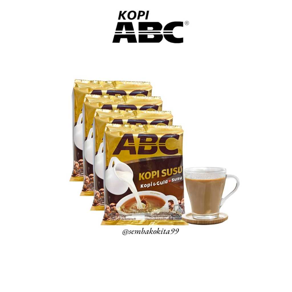 

Kopi ABC Susu || 30gr 1 Renteng 10 Sachet