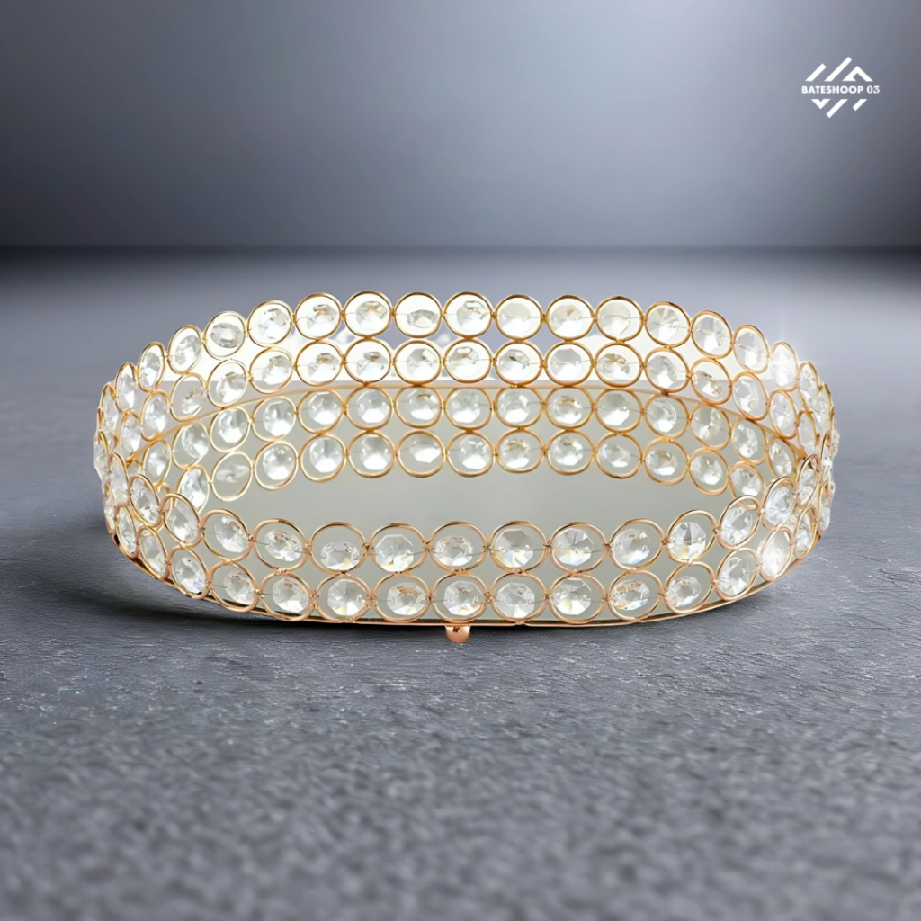 Nampan Kristal / Nampan Kaca / Talenan Seserahan Pernikahan