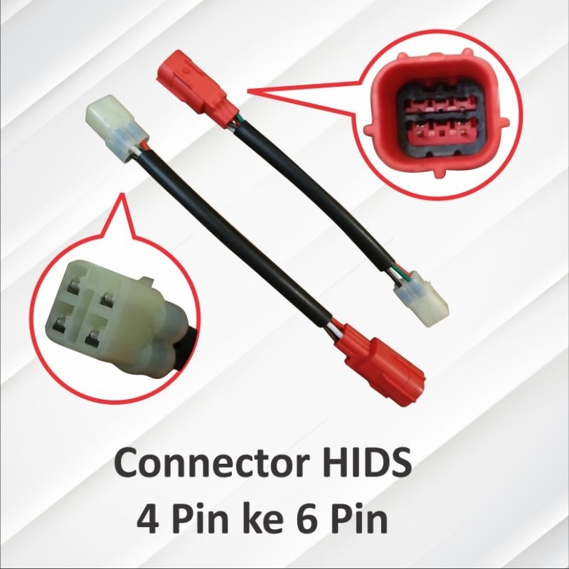 Connector HIDS 4 PIN ke 6 PIN Honda