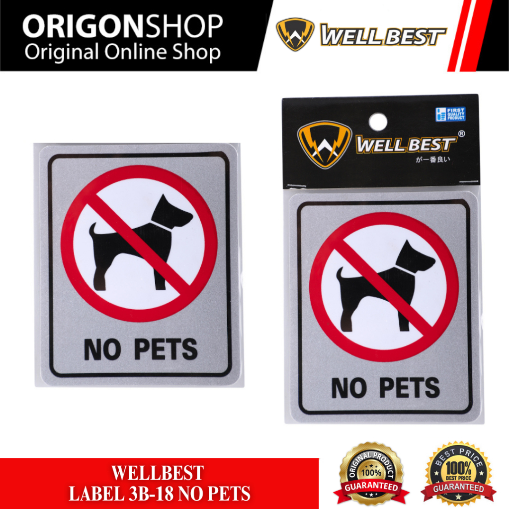 

WELLBEST Label 3B-18 No Pets / Label Stiker