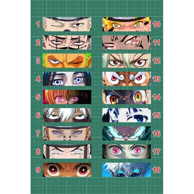 

STICKER HOLOGRAM ANIME MATA