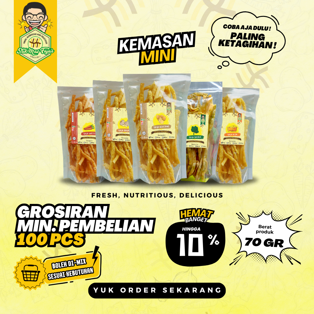 

[GROSIR - MIN. ORDER 100 PCS - 70 GRAM] STIK MINI Mas Fajar - Coba aja dulu ! Paling ketagihan !