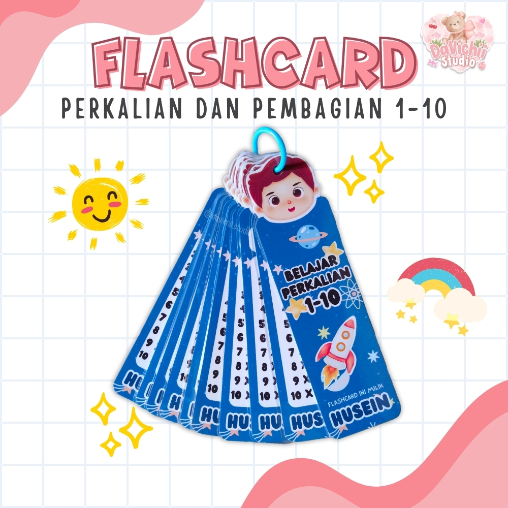 

Flashcard Kartu Perkalian dan Pembagian 1-10 Anak Usia Sekolah