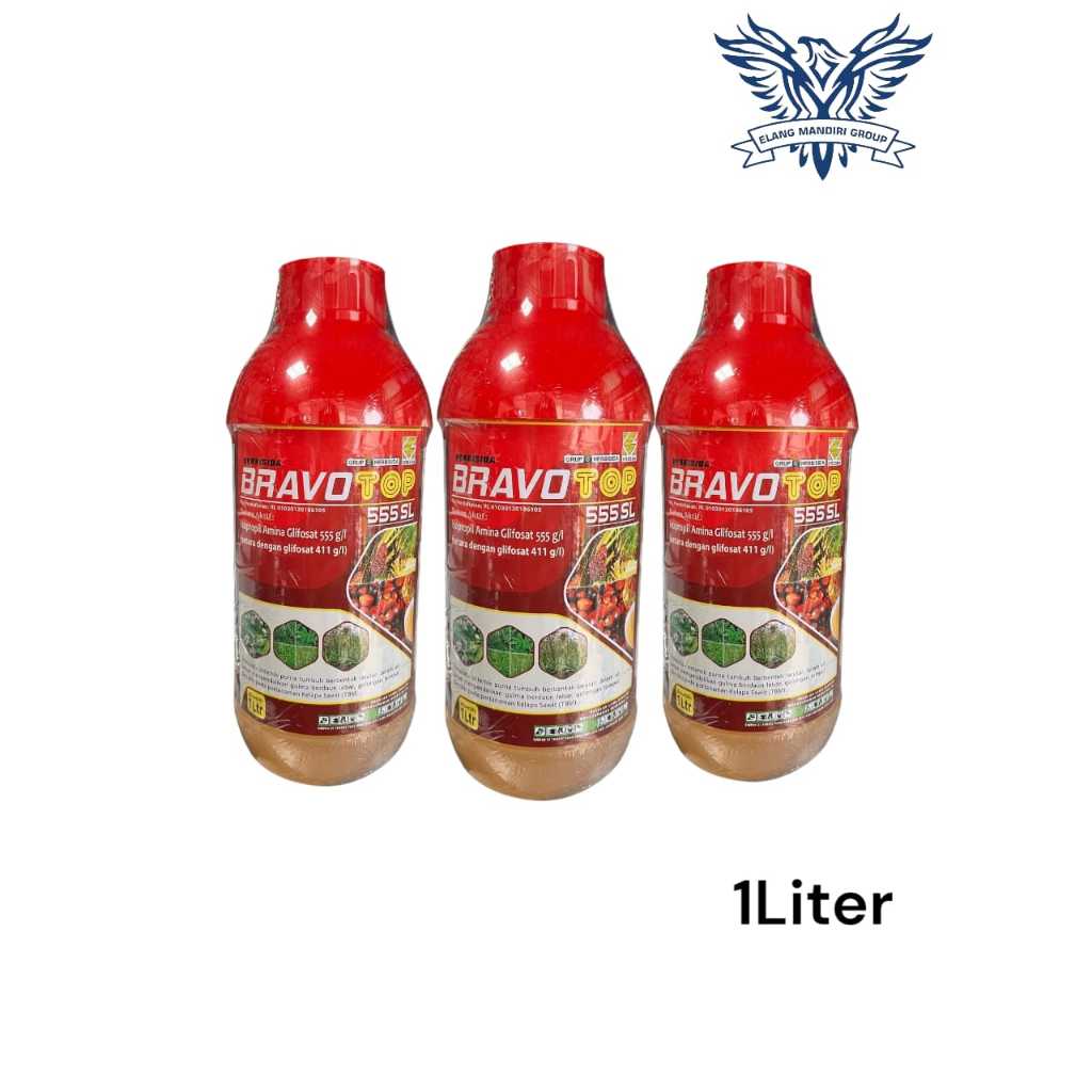 Bravotop 555SL 1 Liter Isopropil Amina Glifosat 555 g/l Herbisida Untuk mengendalikan gulma berdaun 
