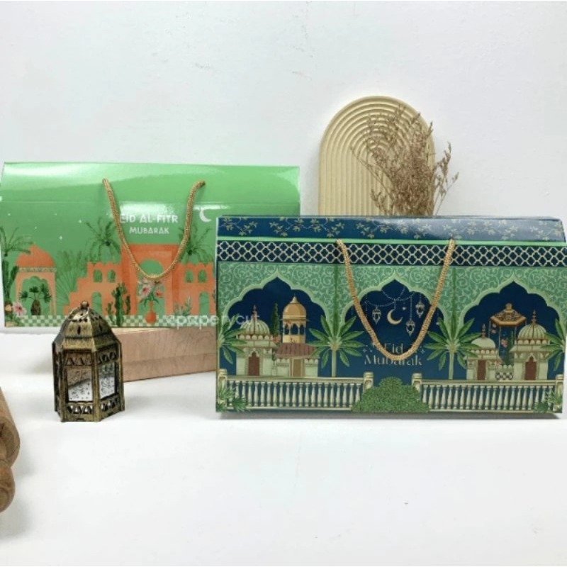 

Box Dus Kotak Packaging Kue Cake / Bolu Hampers - Lebaran / Idul Fitri P 30 L 10 T 13 cm