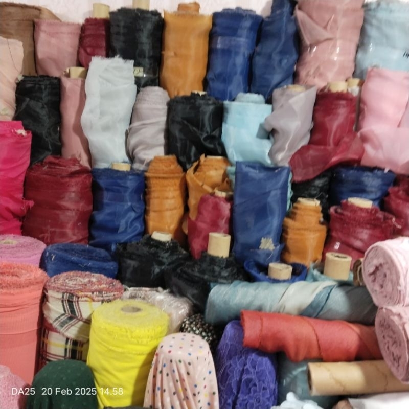 HARGA/0,5 M | KAIN ORGANZA / BAHAN ORGANZA MOTIF ETNIK / KAIN ORGANZA 3D MOTIF TIMBUL  BAHAN ORGANZA