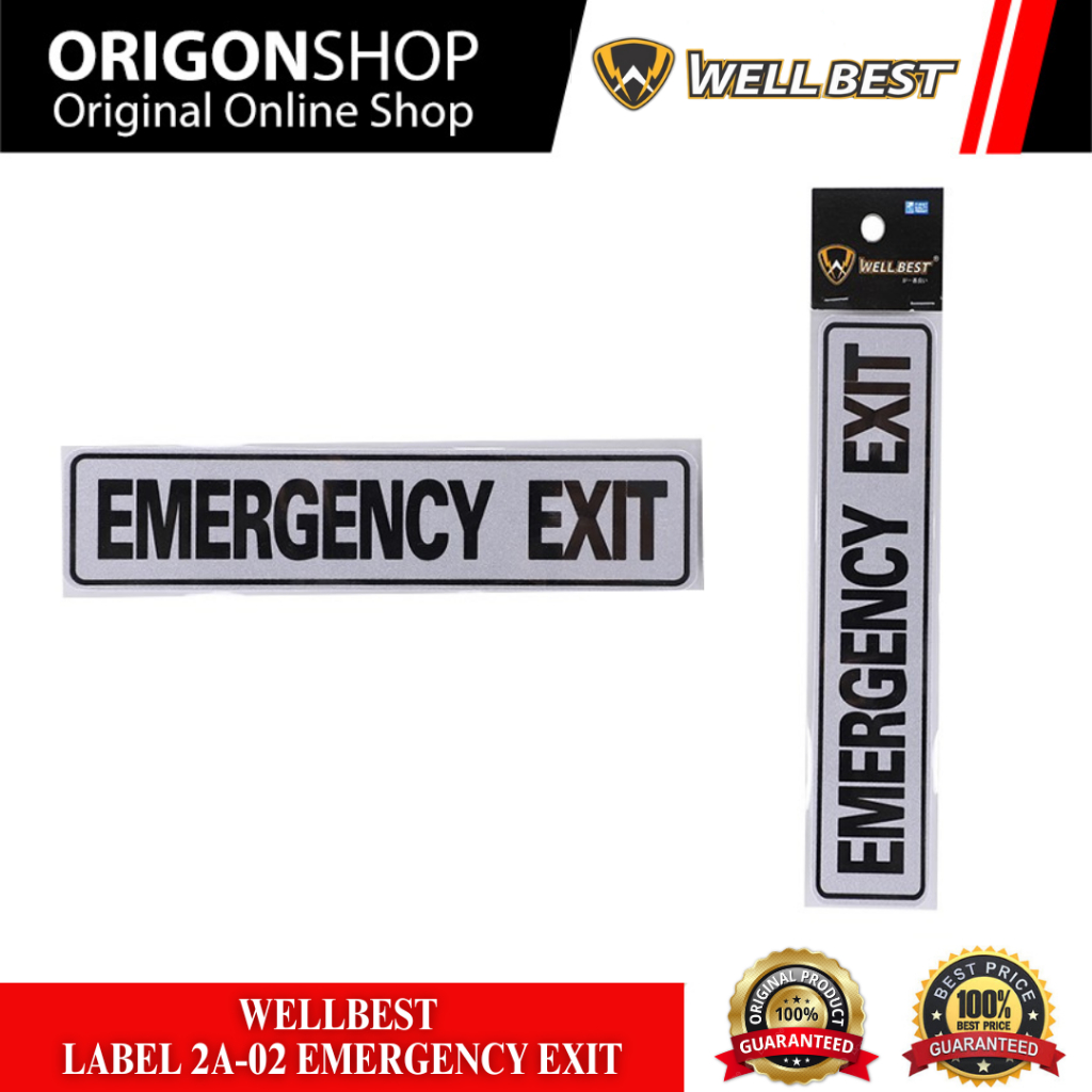 

WELLBEST Label 2A-02 Emergency Exit / Label Tempelan Pintu