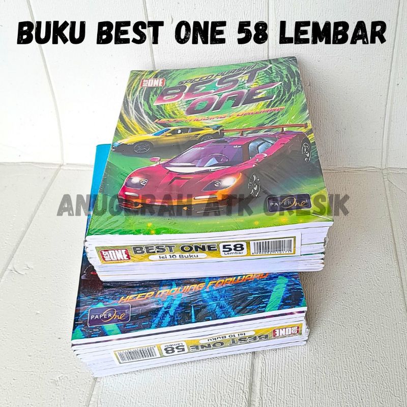 

[1PACK=10BUKU] BUKU TULIS BEST ONE 58 LEMBAR