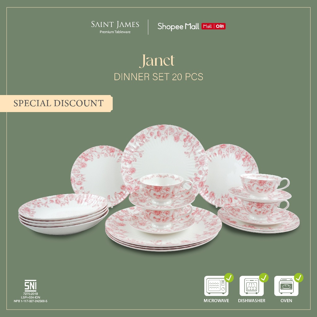 Saint James Janet Dinner Set 20 Pcs
