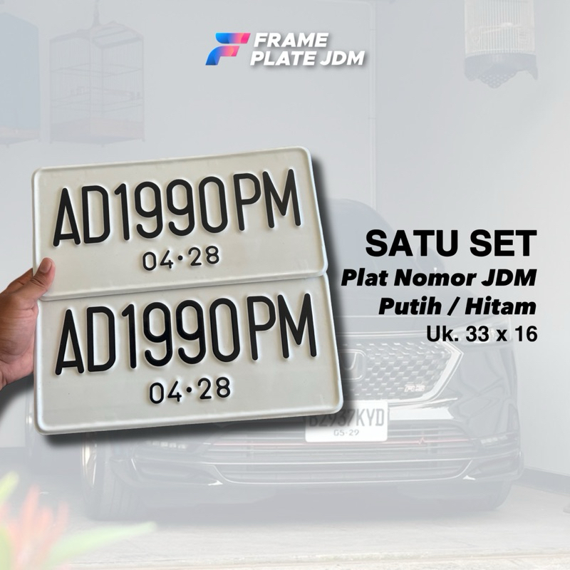 Plat Mobil JDM Font Baru / Lama | Frame Plate JDM