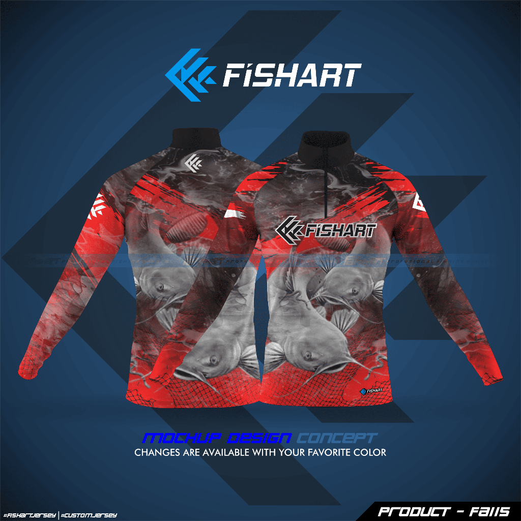 JERSEY MANCING CUSTOM IKAN LELE FISHART