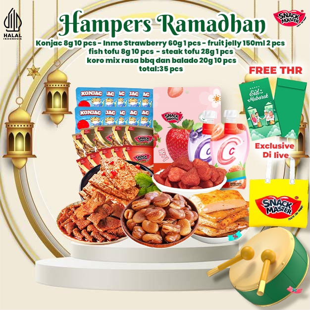 

[SPECIAL HAMPERS RAMADHAN] Parcel Snack Package 35 pcs | Paket Gift Cemilan Asin Manis Pedas Gurih