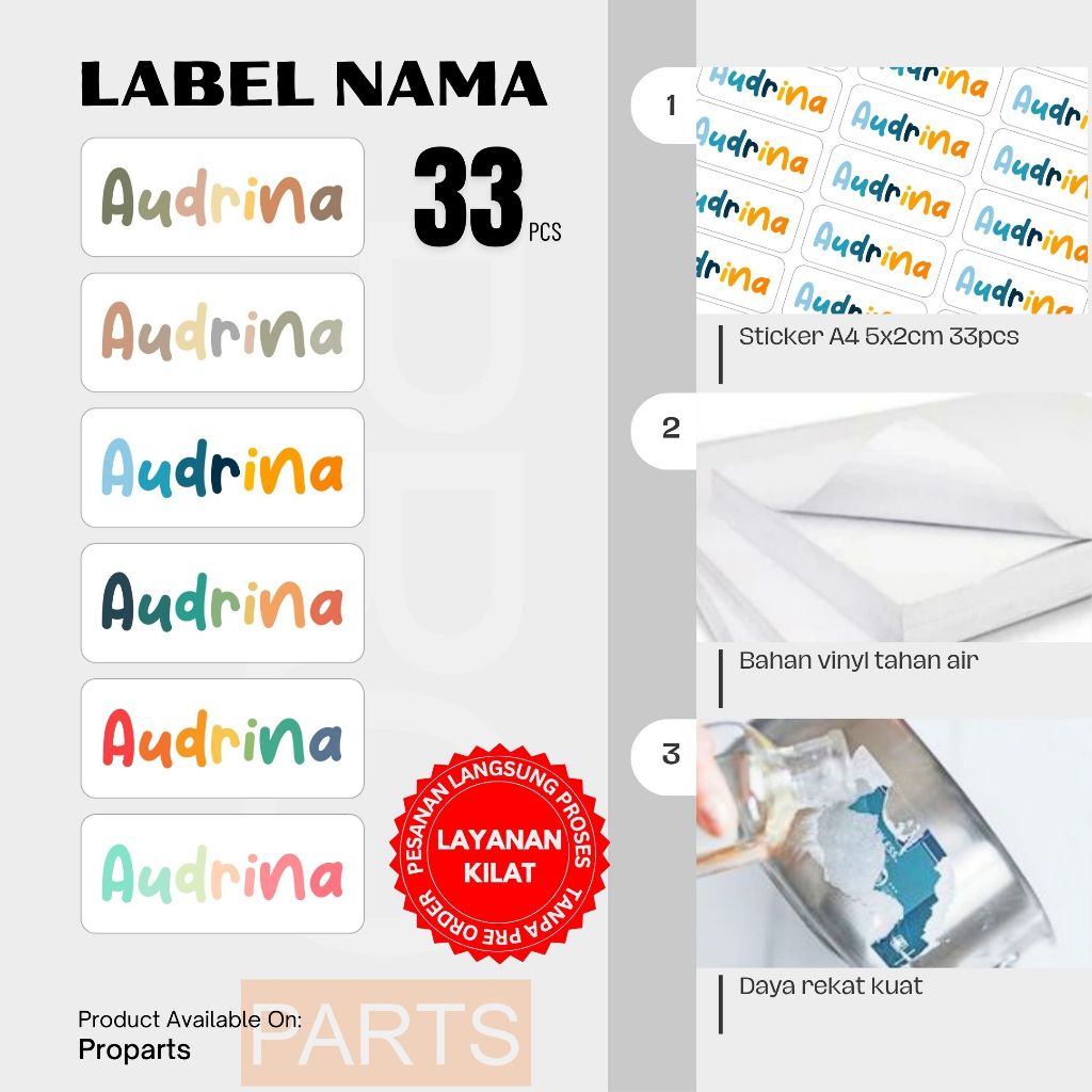 

STICKER LABEL NAMA EDISI WARNA WARNI 5x2cm STIKER UNTUK ANAK SEKOLAH, KANTOR