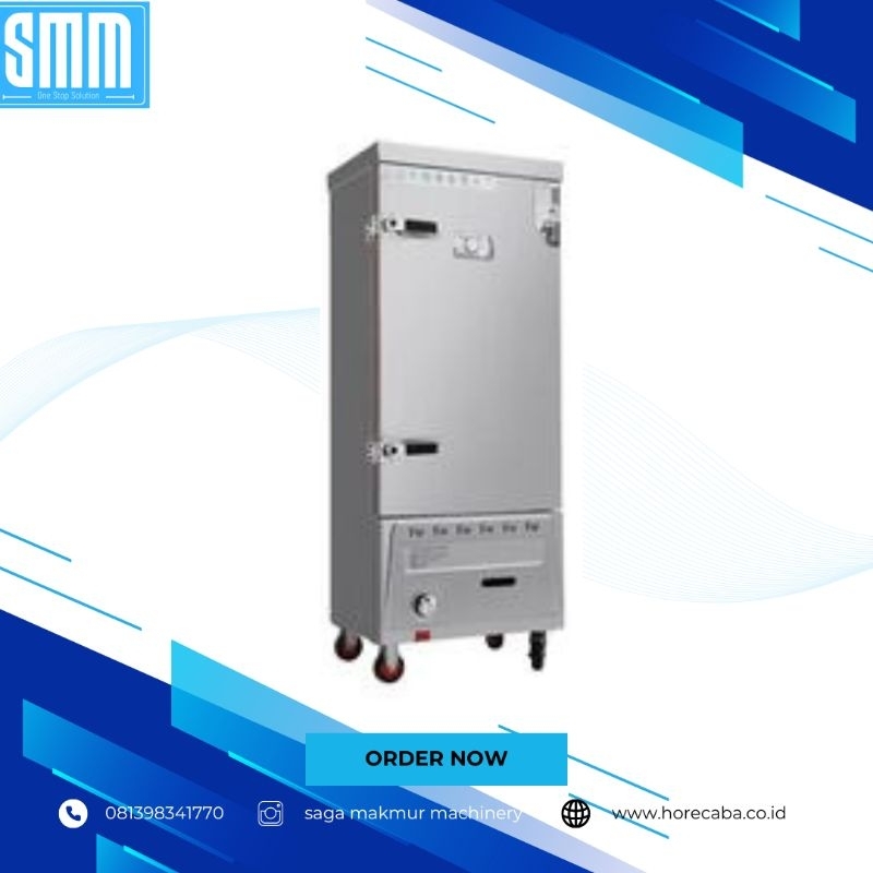 Gas Rice Steamer 12 Tray kapasitas 48kg Beras Penanak Nasi kapasitas besar Rice Cooker Steamer Dimsu
