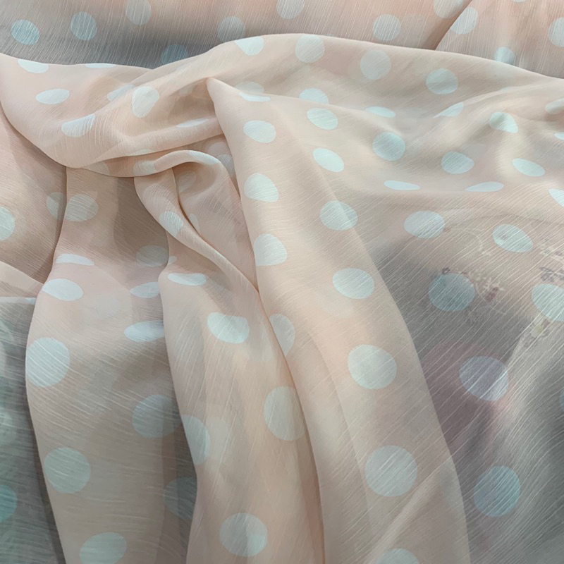 kain sifon yoryu motif - kain sifon motif - kain yoryu motif polkadot