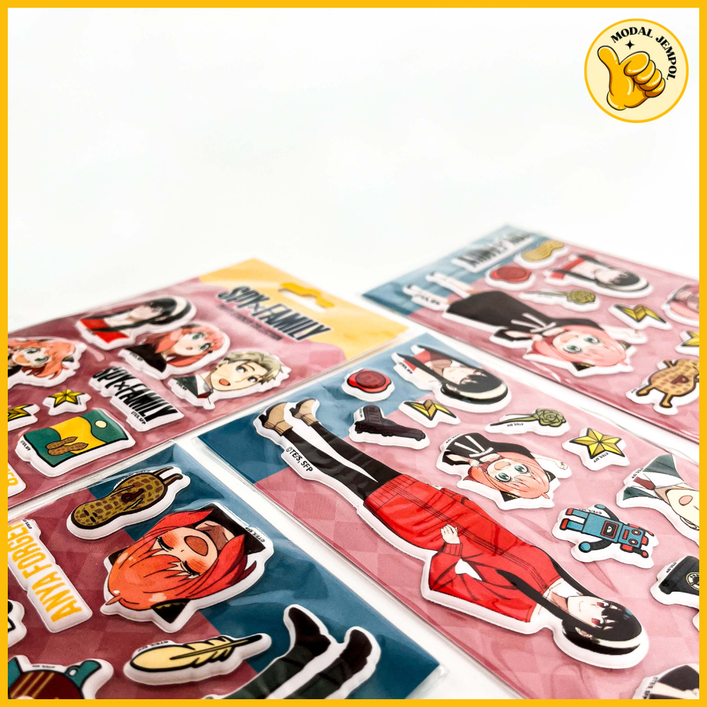 

Modal Jempol Sticker Puff Stiker Timbul 3D Karakter Spy X Family Anime