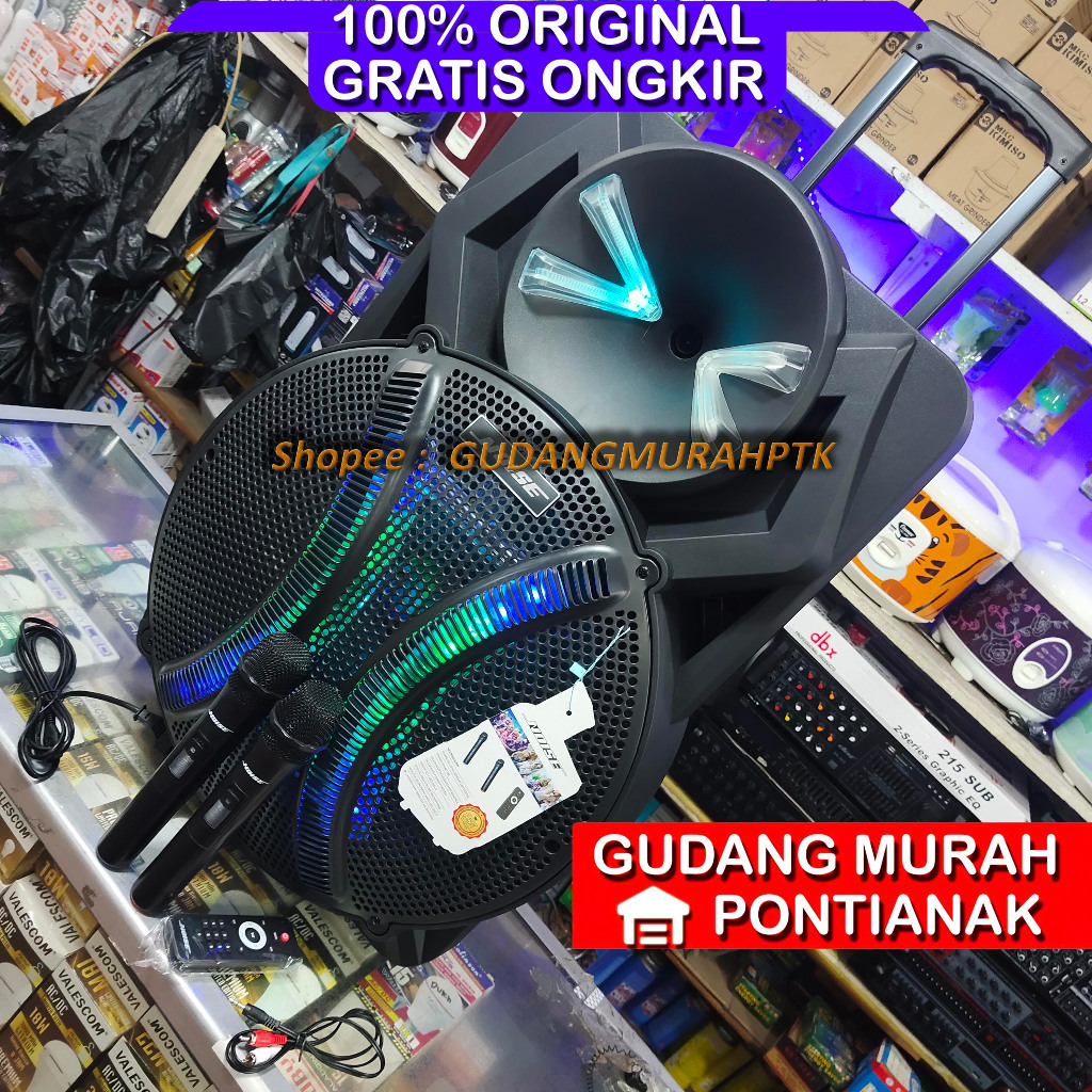 Speaker Portable Amplifier Wireless Noise 18" EQUALIZER 899 BLUETOOTH 18 inch Pengeras Suara