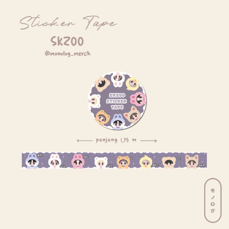

sticker tape straykids skzoo blanket