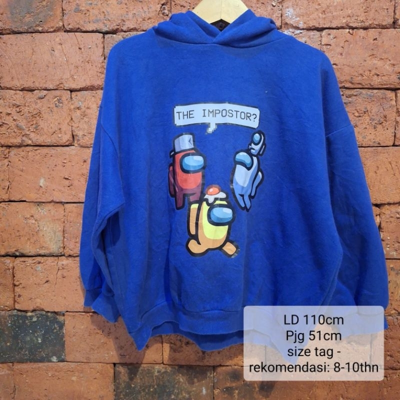 CN SWEATER HOODIE ANAK LAKI-LAKI AMONG US MURAH PRELOVED